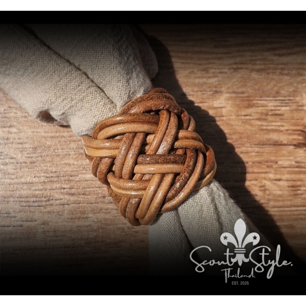 ห่วงกิลเวล Gilwell Woggle  ครูลูกเสือ สีธรรมชาติ