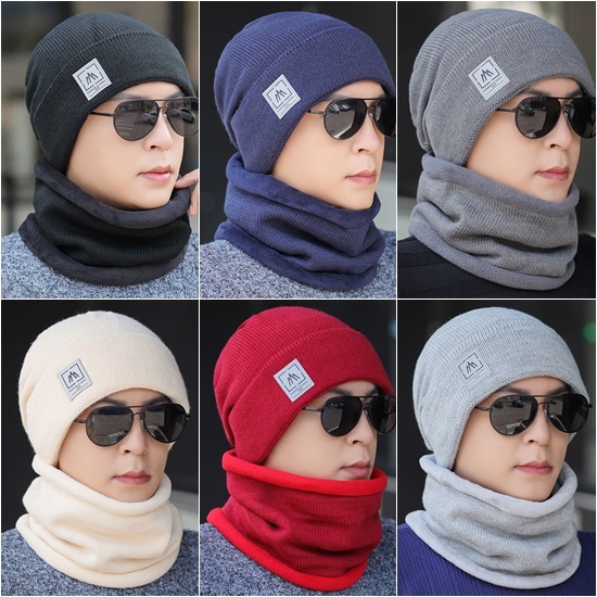 TB18 หมวกผ้า+ปลอกคอ  หมวกกันหนาว