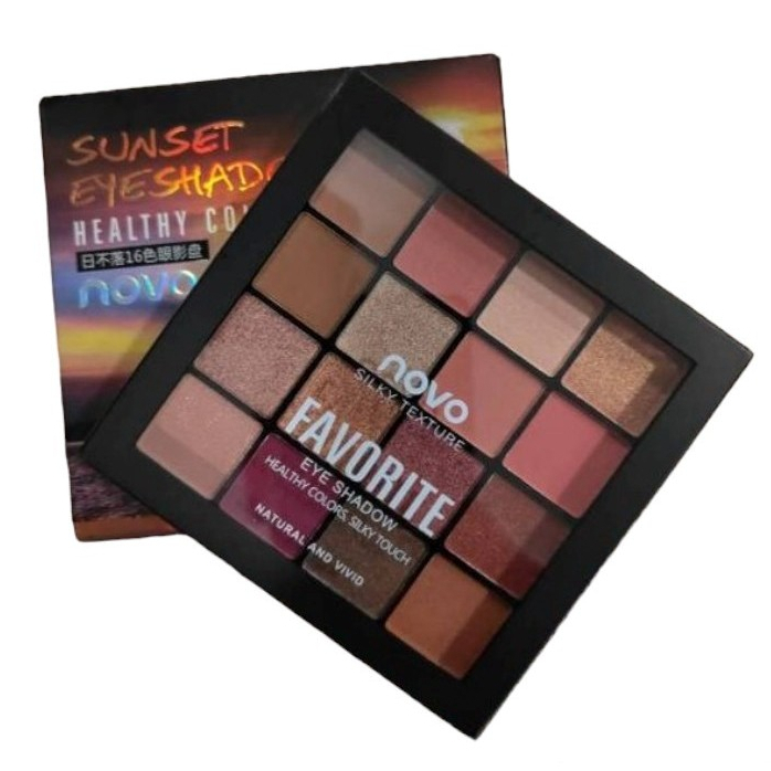 พร้อมส่งค่ะ อายแชโดว์ NOVO Sunset Eyeshadow Palette 16 สี ใน 1 ตลับ No.5233