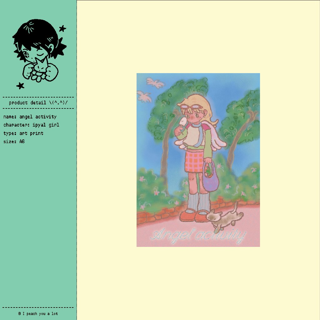 angel activity / art print / A6