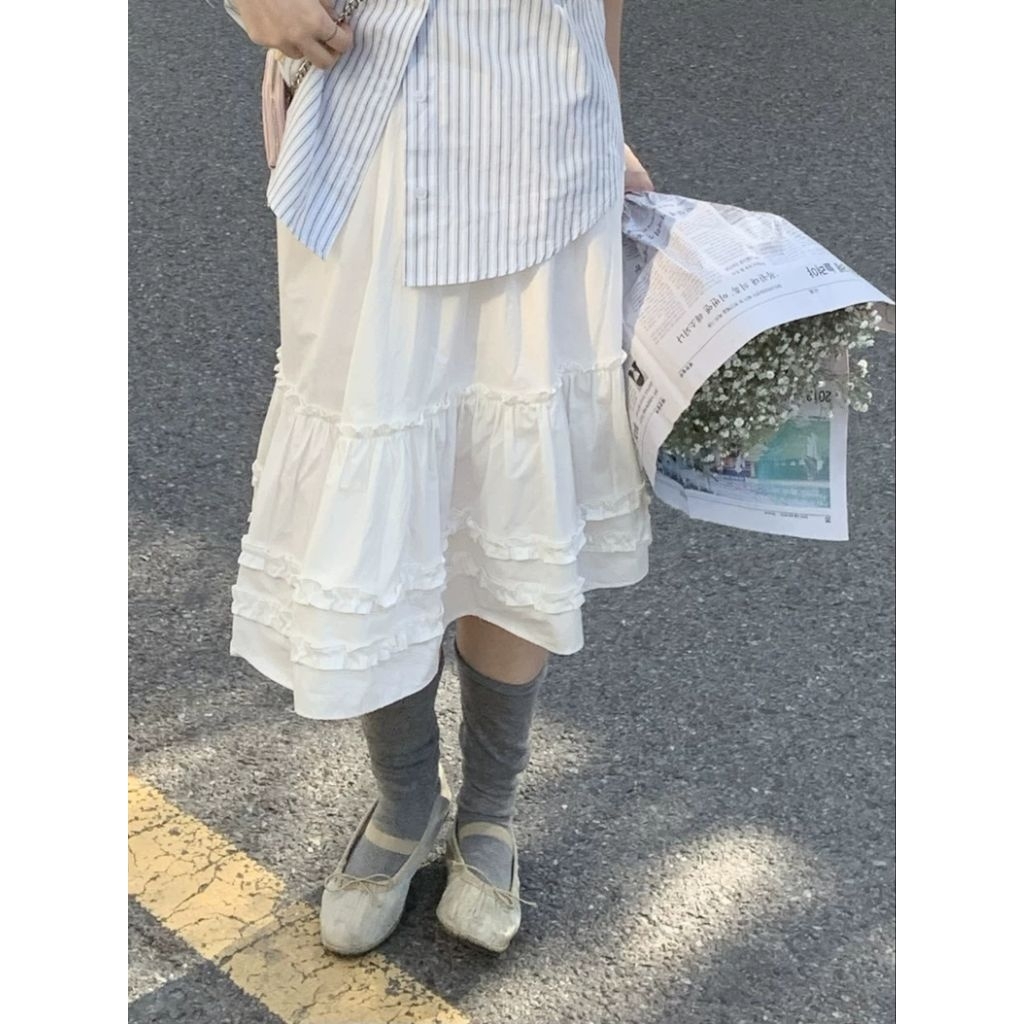 พร้อมส่ง TWOHANDHII MISAKI WHITE SKIRT กระโปรงสีขาว