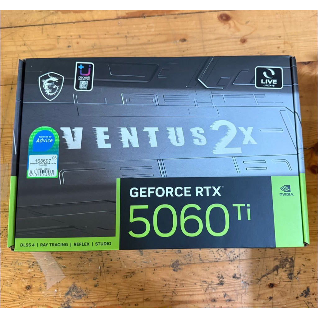 MSI RTX 5060Ti 16GB มือ2 เหมือนใหม่ ใช้งานน้อย ปล่อยถูกๆ