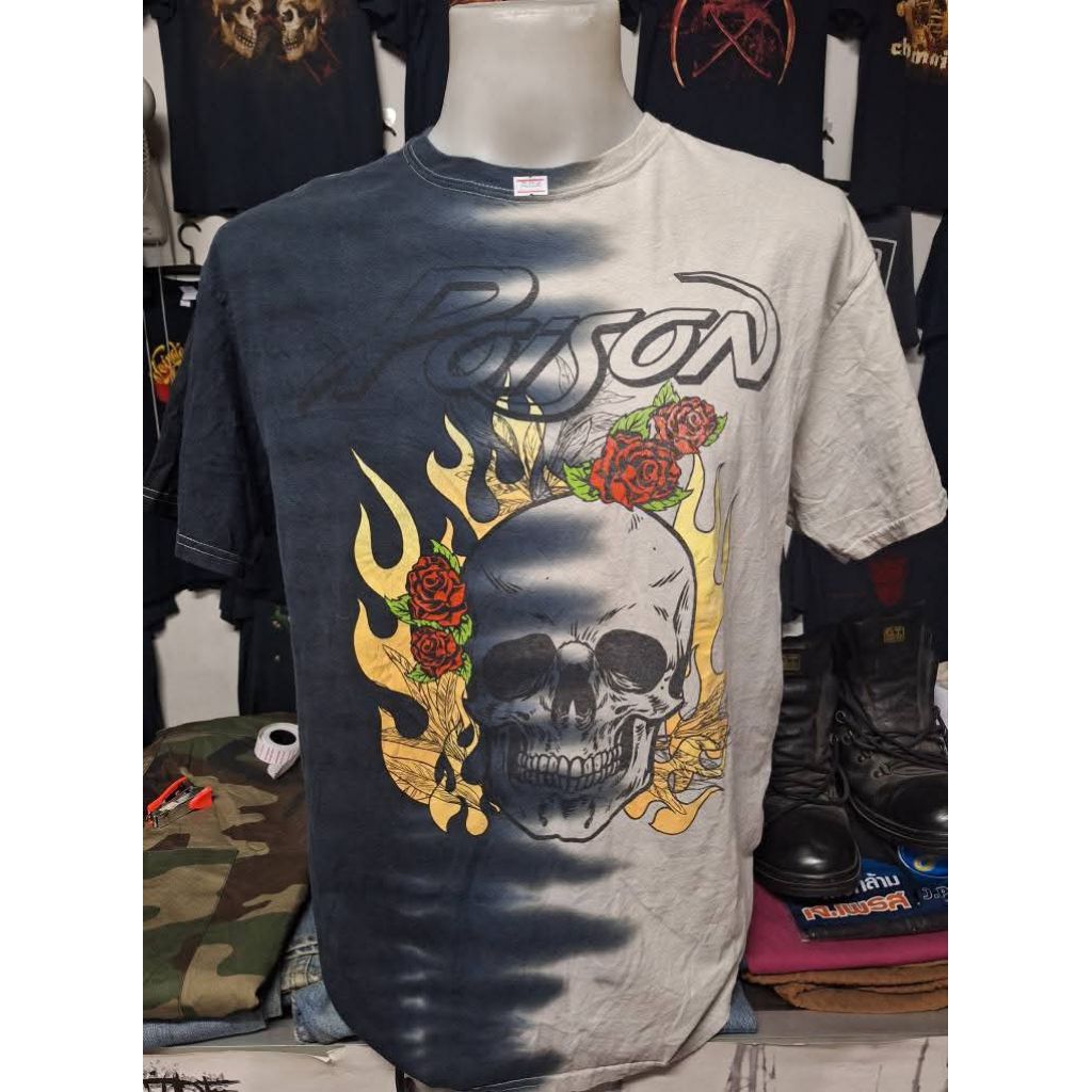 เสื้อยืด วง Poison ปั้มคอ ไซส์ L