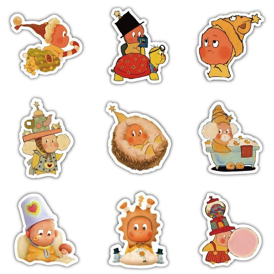 สติ๊กเกอร์ Sticker Twinkle Twinkle - 60ชิ้น สุดน่ารัก สำหรับตกแต่ง  ของใช้ในร่ม 