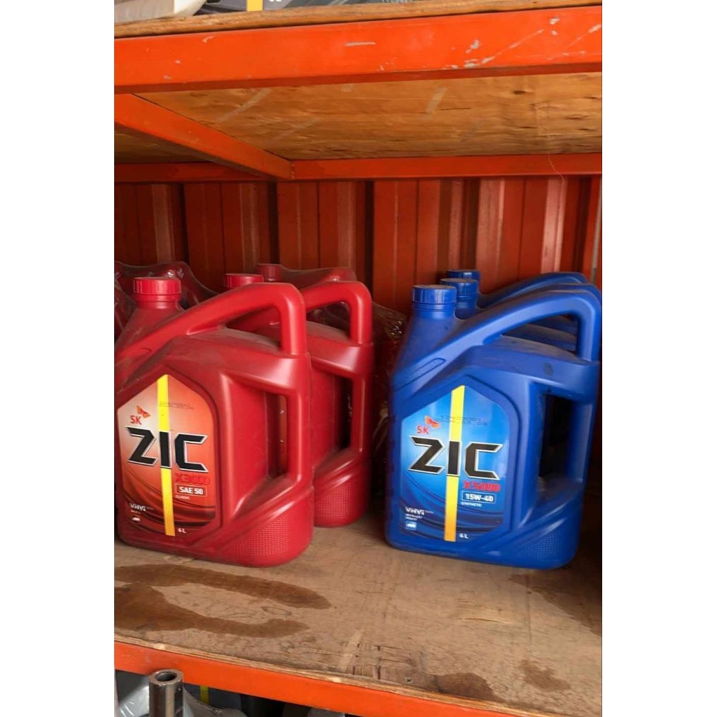 น้ำมันเครื่องZIC สังเคราะห์แท้ 100% ขนาด 6 ลิตร