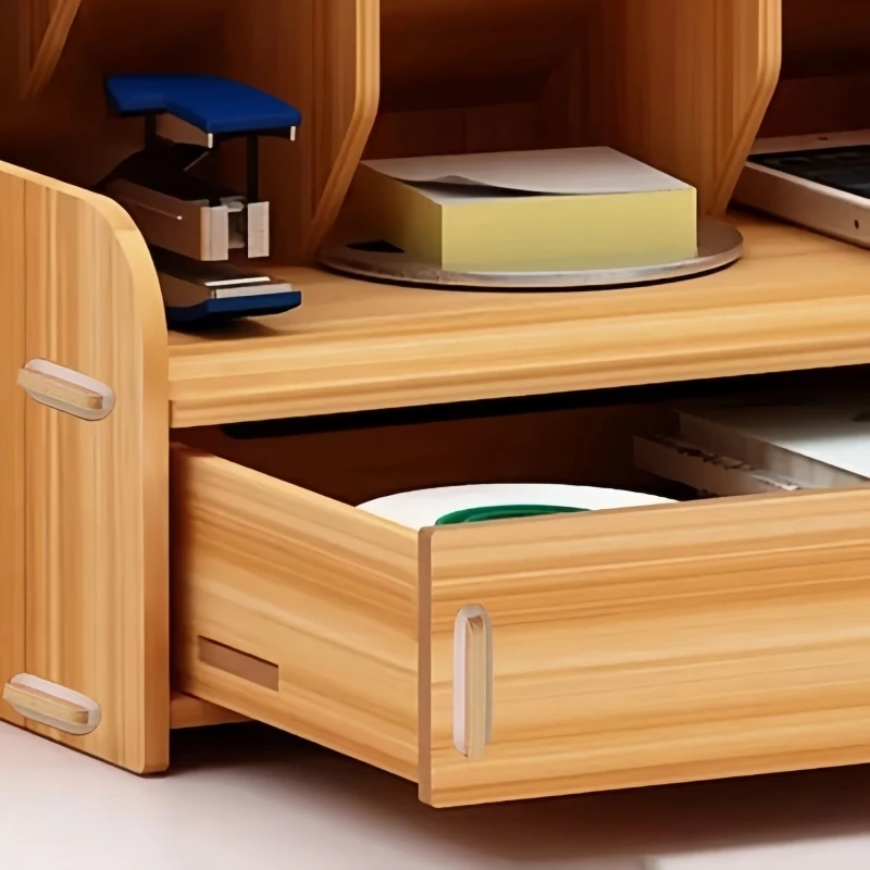 อุปกรณ์จัดระเบียบโต๊ะ Desk Organizer Wooden คอนโดปากกา ชั้นไม้เก็บเครื่องเขียน ที่ใส่ปากกา thumbnail 6
