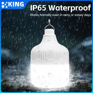KING ไฟโซล่าเซลล์ หลอดไฟโซลาเซล์ 500W 2000W 80000W Solar Light Bulb ชาร์จไฟอัตโนม IP65 ไฟภายนอกอาคาร