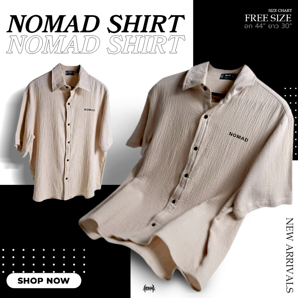 NOMAD SHIRT Collection คอปกแขนสั้น มีสไตล์