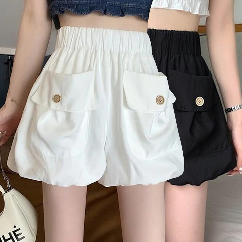 กางเกงขาสั้นผู้หญิง กางเกงขาสั้นเอวสูง ไซส์ S-XXL ทรงสวย