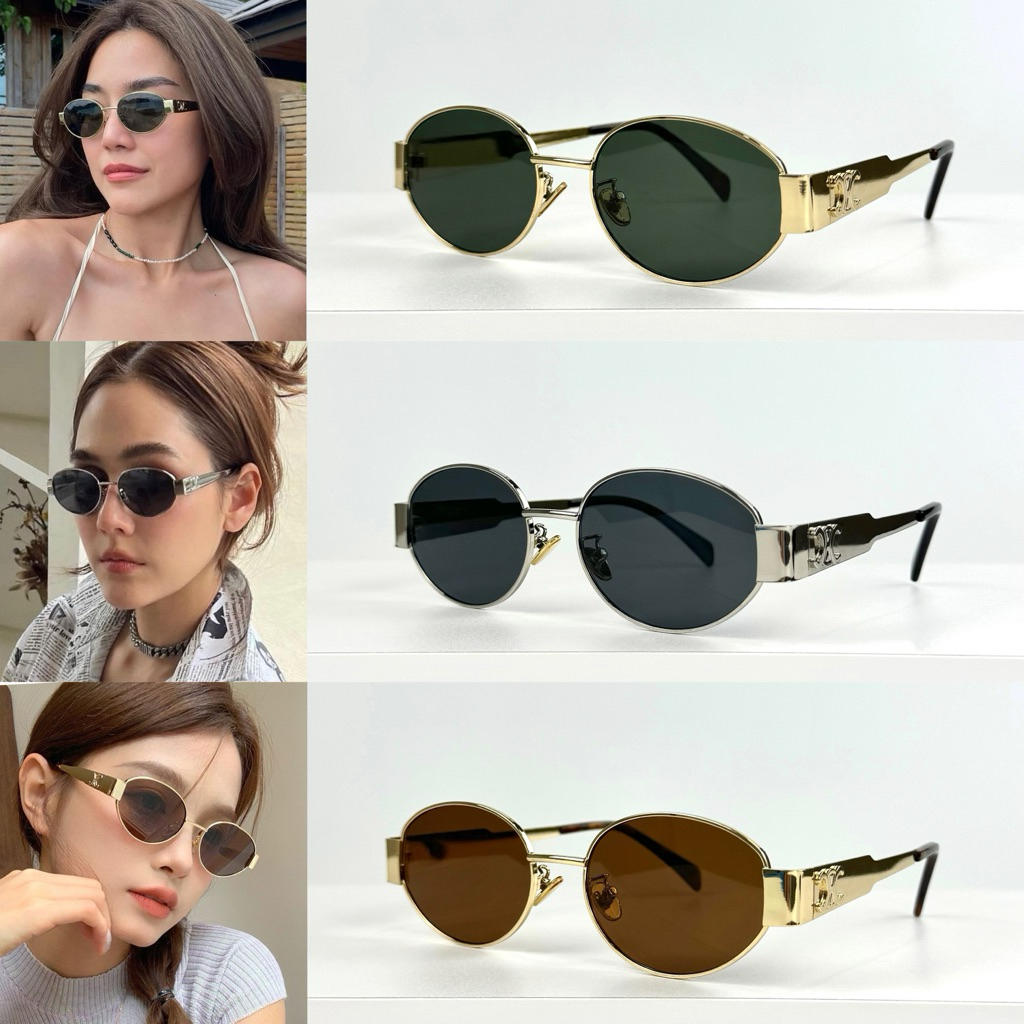 [Zeeds] แว่นกันแดด แว่นซีล** แว่นลิซ่า เลนส์ UV400 สกรีนนูน กรอบ PC Carbon Metal