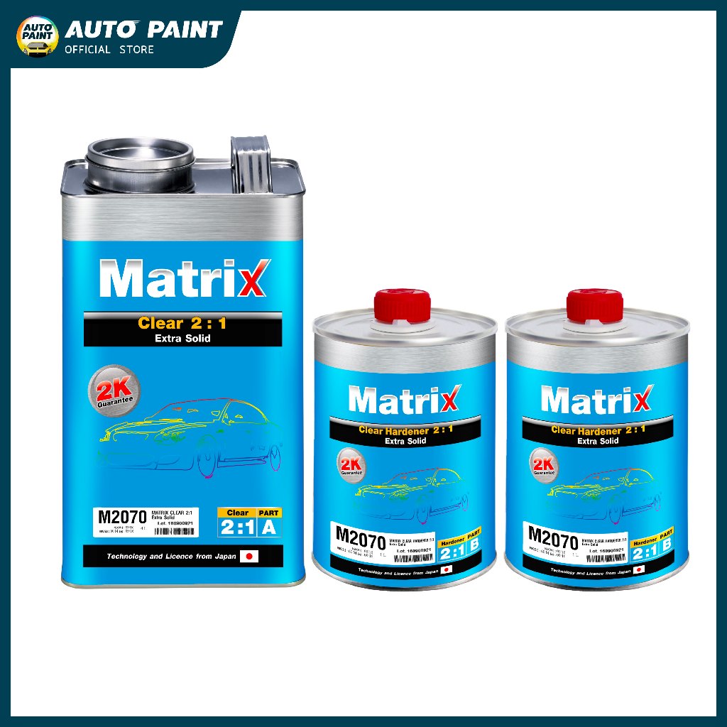 เมทริกซ์ เคลียร์ 2:1 M2070 เอ็กซ์ตร้าโซลิด (MATRIX CLEAR 2:1 M2070) P/A ขนาด 3.785L P/B ขนาด 0.946L