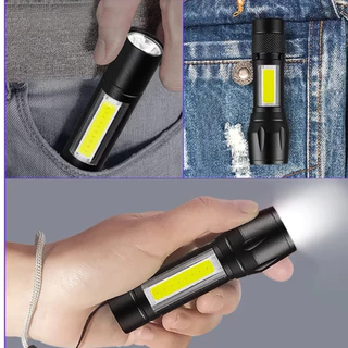 ไฟฉายพกพา แคมป์ปิ้ง ไฟฉายซูมได้ USB ไฟฉายแรงสูง ปรับโหมดได้ ไฟแฟลช์ ซูมได้ มีโหมดไฟกระพริบฉุกเฉิน ไปแคมป์ปิ้ง ไปน่าไปไร่