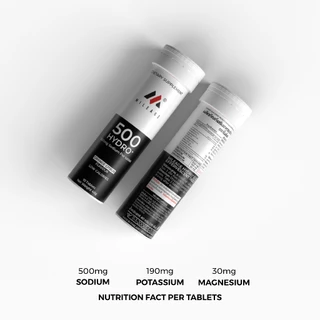 500HYDRO+ Mileage Ultra electrolyte tablets เกลือแร่เม็ดฟู่ สำหรับเล่นกีฬา