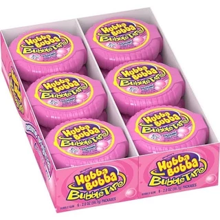 ล็อตใหม่! Hubba Bubba Mega Long Fancy Fruit (ตลับชมพู) ยาว 6 ฟุต หมากฝรั่งตลับเมตร รสบับเบิ้ลกัม 56g.