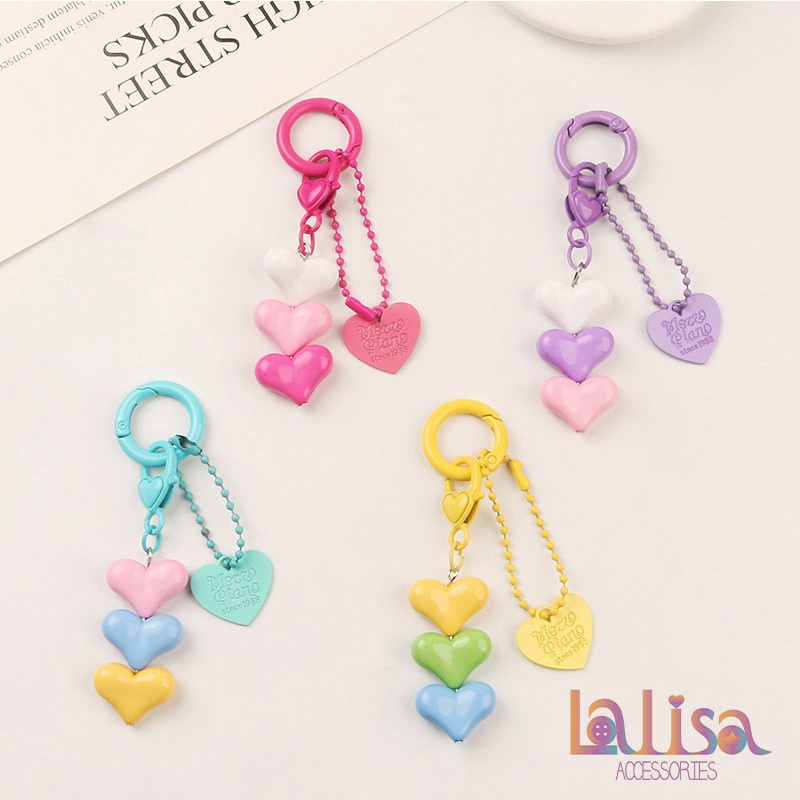 พวงกุญแจลายหัวใจน่ารักฟรุ้งฟริ๊ง alloy keychain Q989 ราคา ถูกที่สุด ดีลบีเคเค แกลเลอรีภาพที่ 7