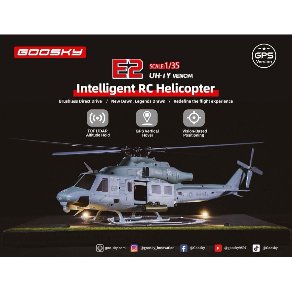 🇹🇭Goosky E2-GPS UH-1Y Venom RTF