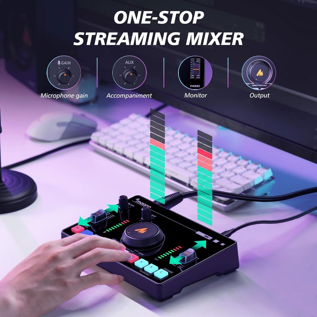 [กรุงเทพฯส่งด่วน] Maono AMC2 NEO Maonocaster Streaming Audio Mixer Bluetooth 48V Live Streaming ซาวด์การ์ด ราคา ถูกที่สุด ดีลบีเคเค แกลเลอรีภาพที่ 5