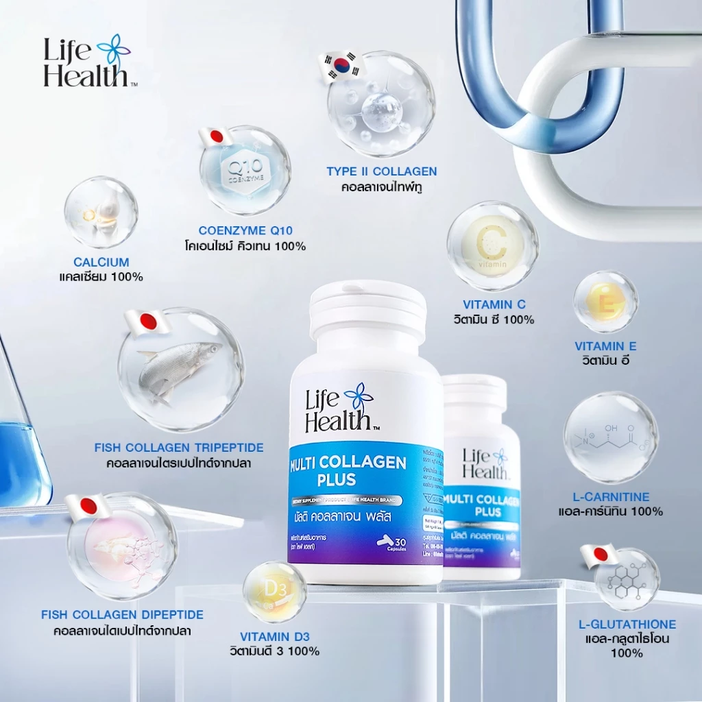 LifeHealth Multi Collagen 1 ขวด และ AstaGluta Q10 1 ขวด thumbnail 4