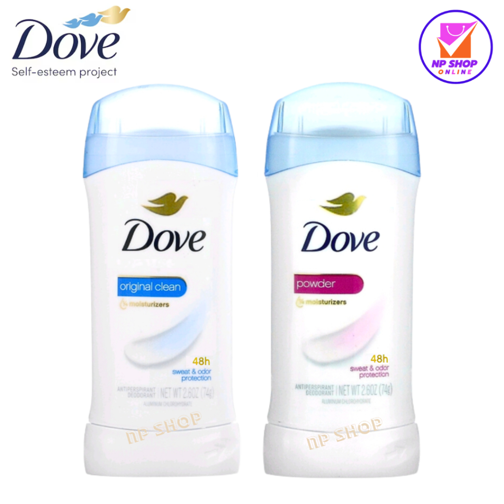 นำเข้า USA, Dove, Invisible Solid Deodorant, 2.6 oz (74 g), โรลออนโดฟ, ลดเหงื่อและระงับกลิ่นกาย, ชนิดแท่ง