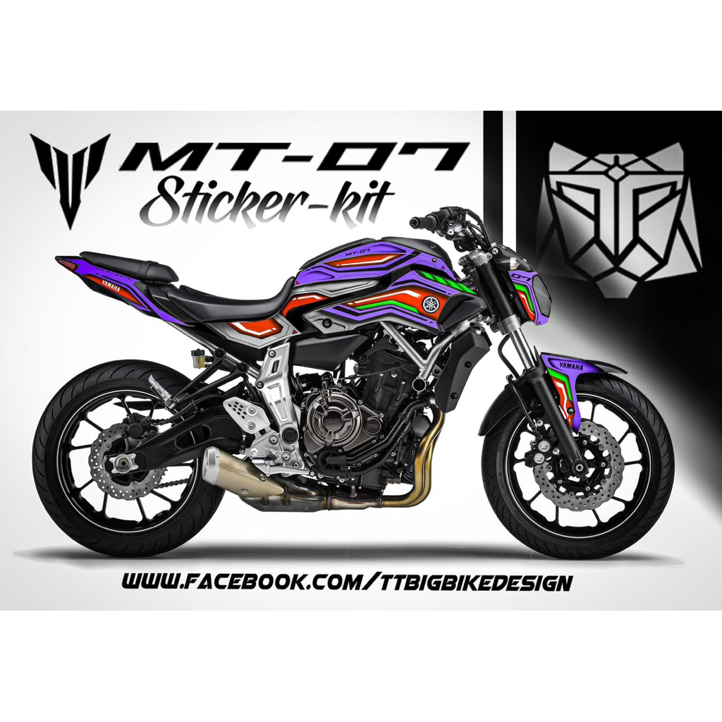 (Mr.AM) ชุดสติ๊กเกอร์ [เกรด Premium] Yamaha MT-07 2017 (ARMOR)