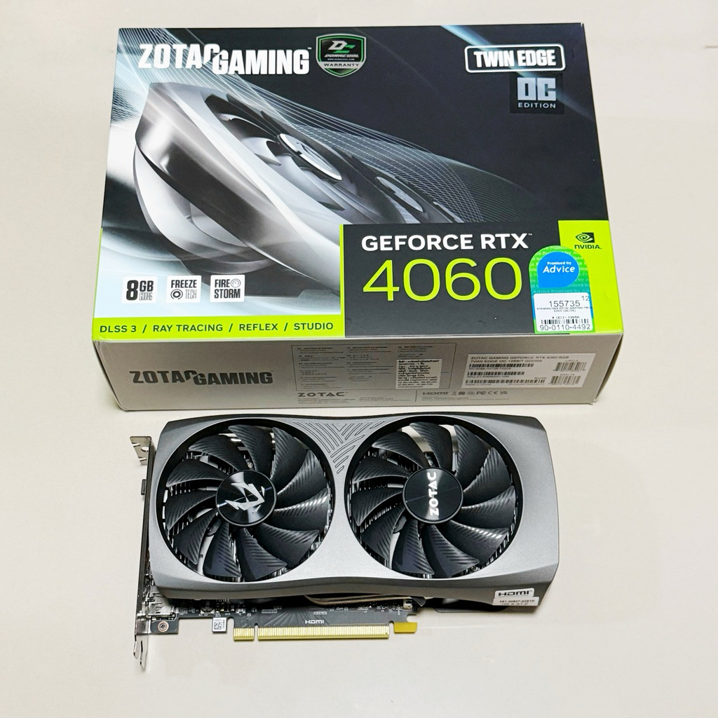 ❌ใส่โค้ด 5,990฿🔥 ZOTAC RTX 4060 8G มือ1.1 ประกัน 2ปีครึ่ง สภาพ100%