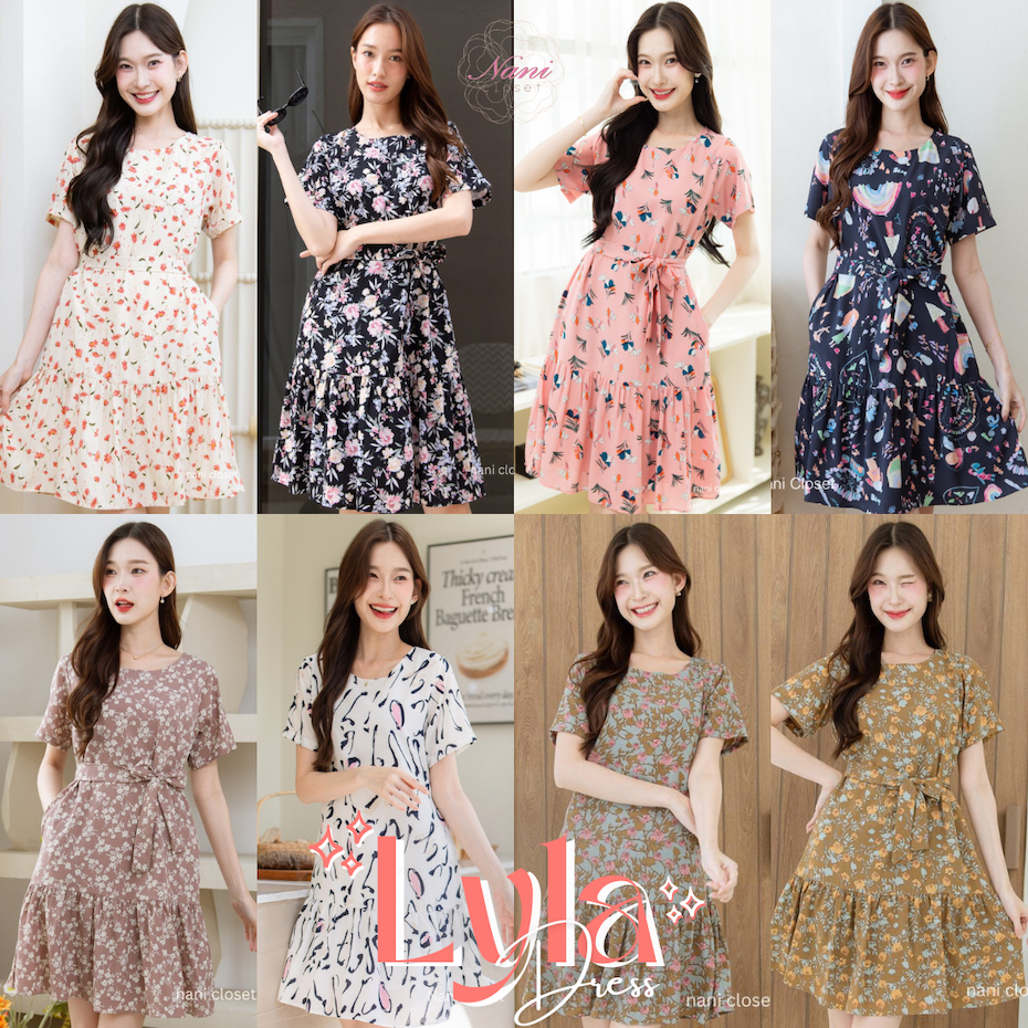 Lyla Dress เดรสทรงปล่อยชายระบาย ทรงหยิบใส่ง่าย สไตส์ easy look!