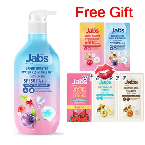 (Live ลด 50% ขวด / ซอง) Jabs Bright Booster UV Protection Body Lotion / Body Cream / Watermelon แจ๊บส์กันแดด กันน้ำ - ภาพย่อย 3