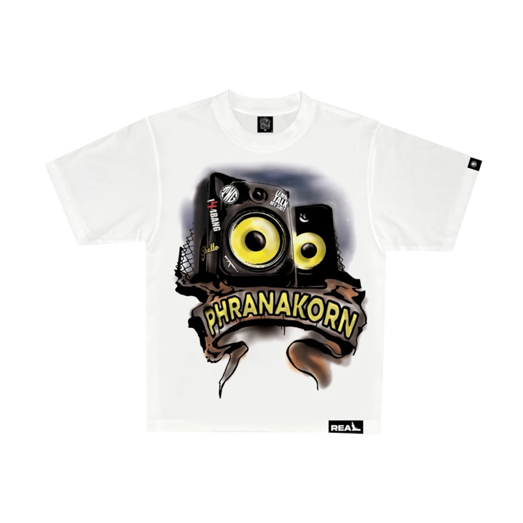 เสื้อ 4BANG “PNK Music Speaker“White🏚️🅿️