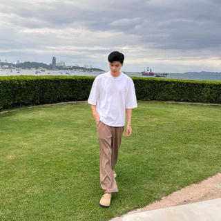 เสื้อยืด Boxy Oversized ทรงครอป V.2