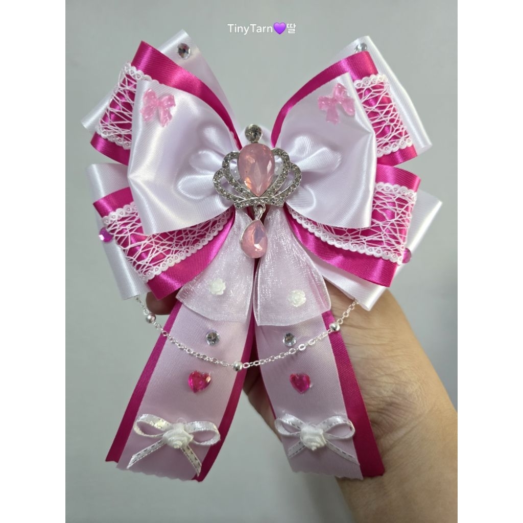 💥NEW 🎀 โบว์ติดแท่งไฟ 💓SMTOWN BLACKPINK ชมพูขาว ชมพูดำ Plave จี้คละ NCT  *เฉพาะโบว์