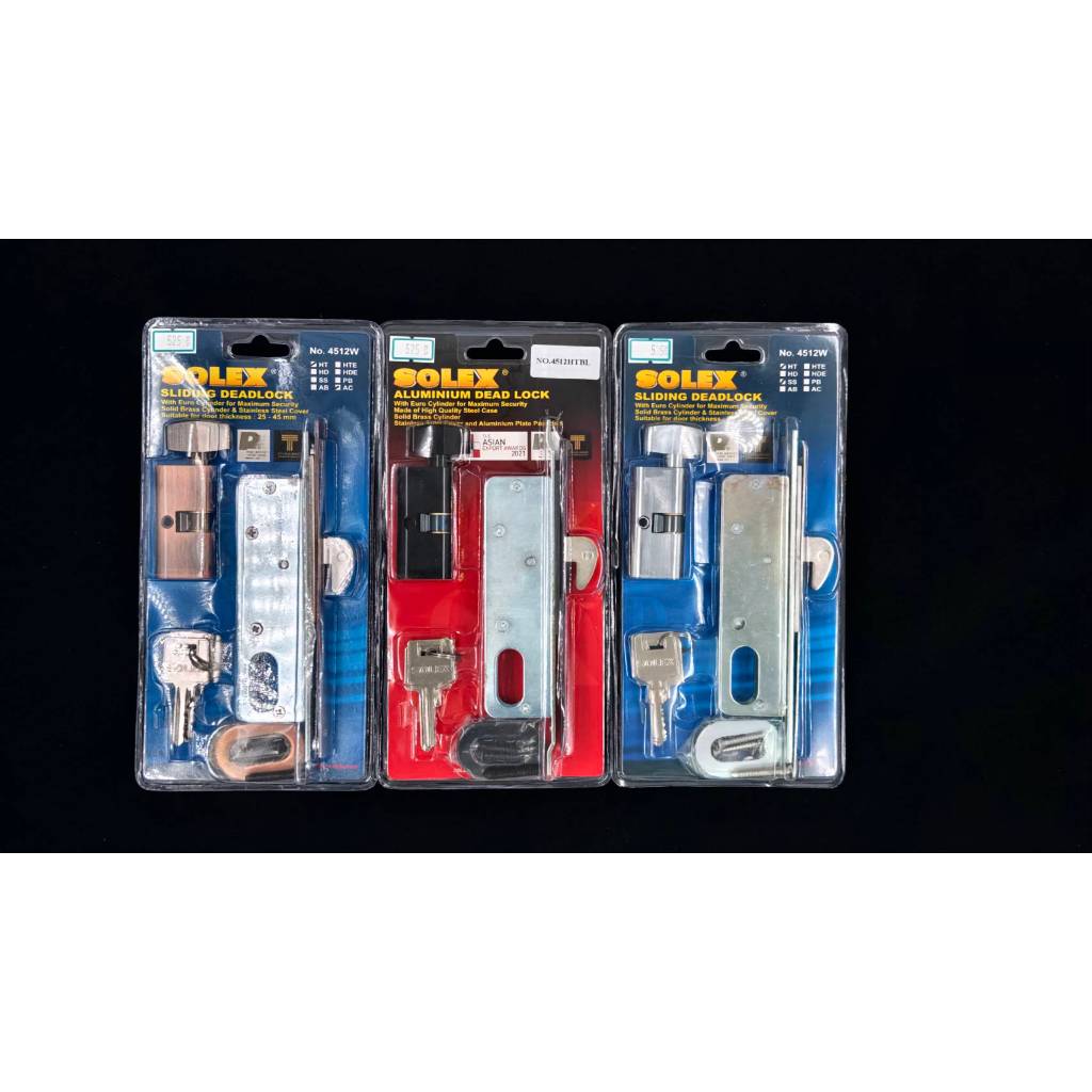 กุญแจบานเลื่อน กุญแจคอม้า SOLEX 4512W และ 4512HTBL