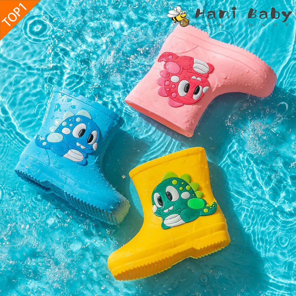 รองเท้าบูทกันฝนเด็ก รองเท้าบูทเด็ก ลายไดโนเสาร์น่ารัก หลายสีให้เลือก สำหรับเด็กชายและเด็กหญิง