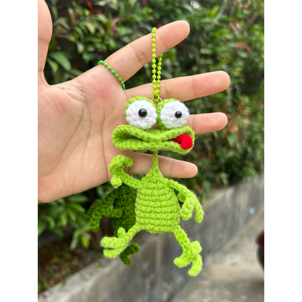 น้องกบพวงกุญแจ :ห้อยกระเป๋าไหมพรม🐸