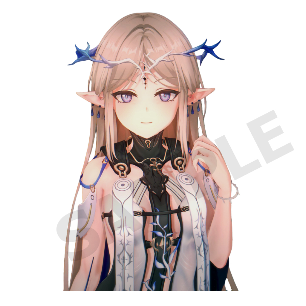 cartethyia wuthering waves สติ๊กเกอร์ 2 แผ่น wuthering waves stickers cartethyia