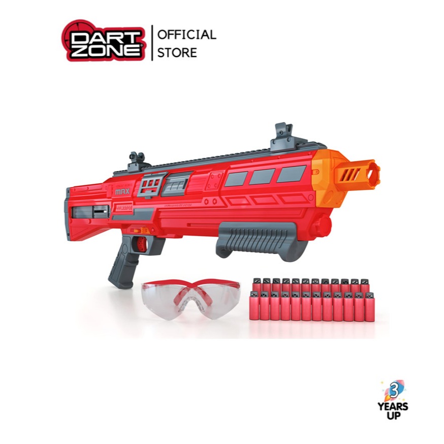ปืนของเล่น DART ZONE® ปืนกระสุนโฟม ดาร์ทโซน MAX Dictator Dual Flip-Magazine Dart Blaster 155 FPS