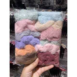 ยางรัดผมเกรียว12ชิ้น 24ชิ้น 36ชิ้น แต่รุ่น มีหลายสีหลายลายลายซาริโอ (คละลาย)
