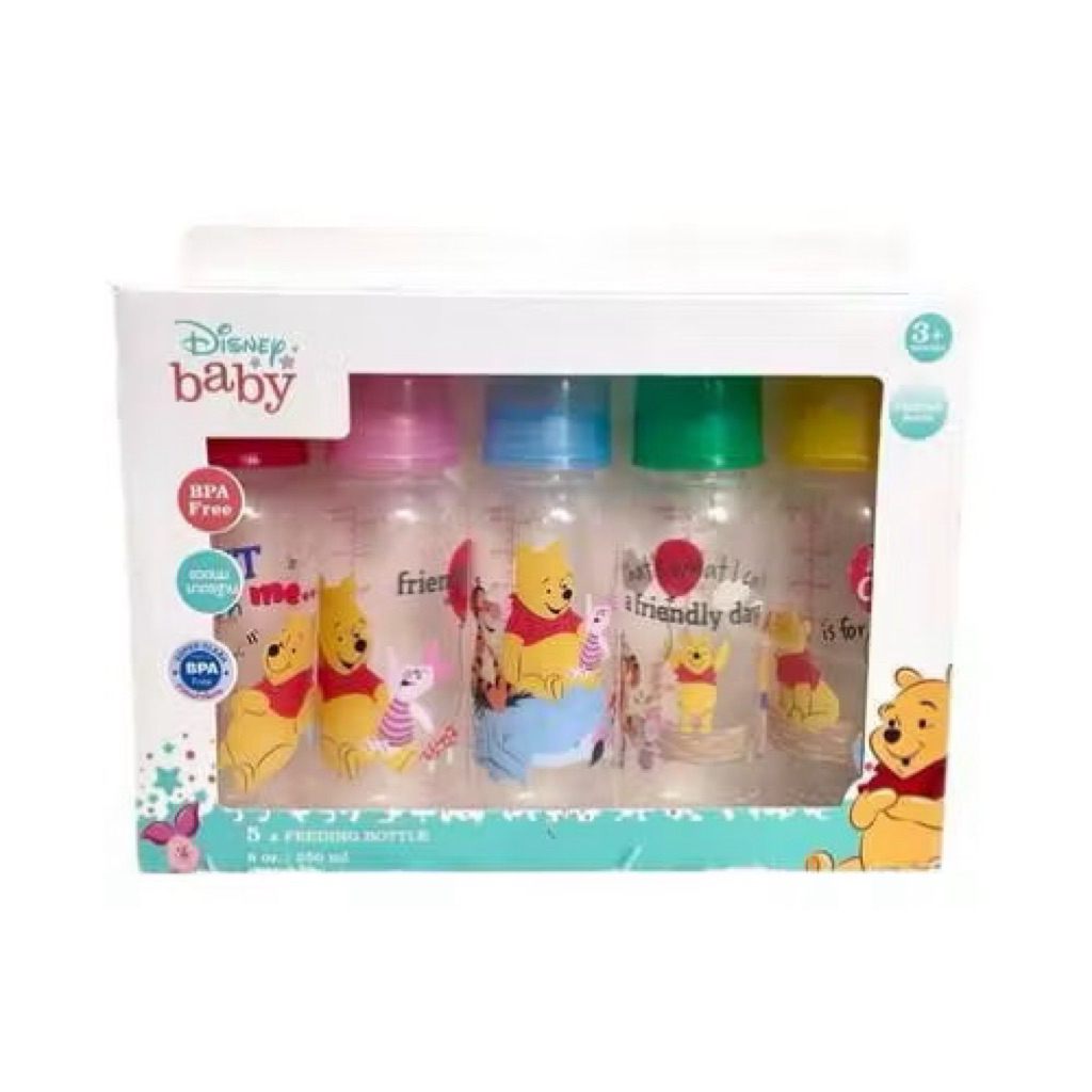 Babi care ขวดนมคอแคบหมีพูห์ แพ็ค5ขวด PH 102 8oz./250ml.