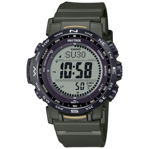 CASIO นาฬิกาข้อมือผู้ชาย  สายเรซิ่น สีเขียว รุ่น PRW-35Y,PRW-35Y-3B