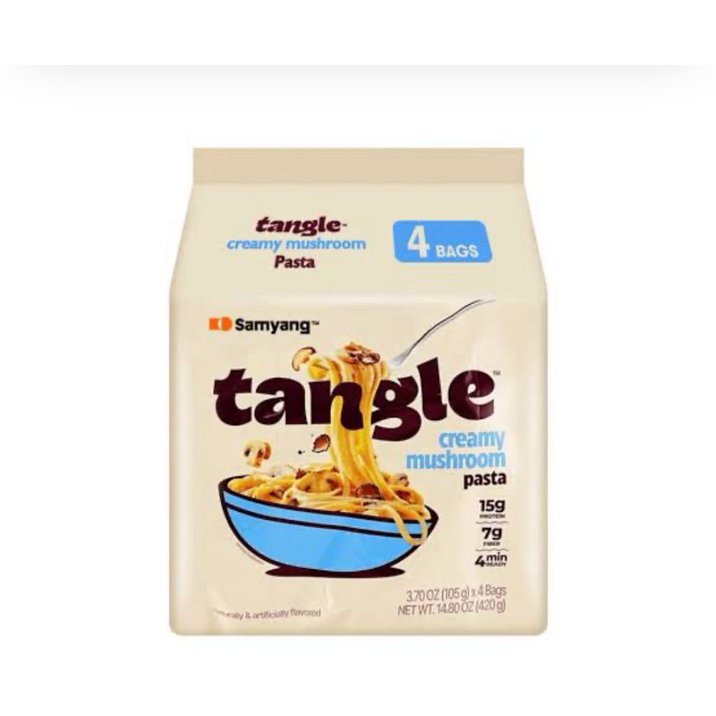 [ส่งด่วน] [แพ็ค 4 ห่อ] Samyang Tangle Creamy Mushroom Pasta Bag/Bulgogi Alfredo Pasta 420 g. x 4 bag