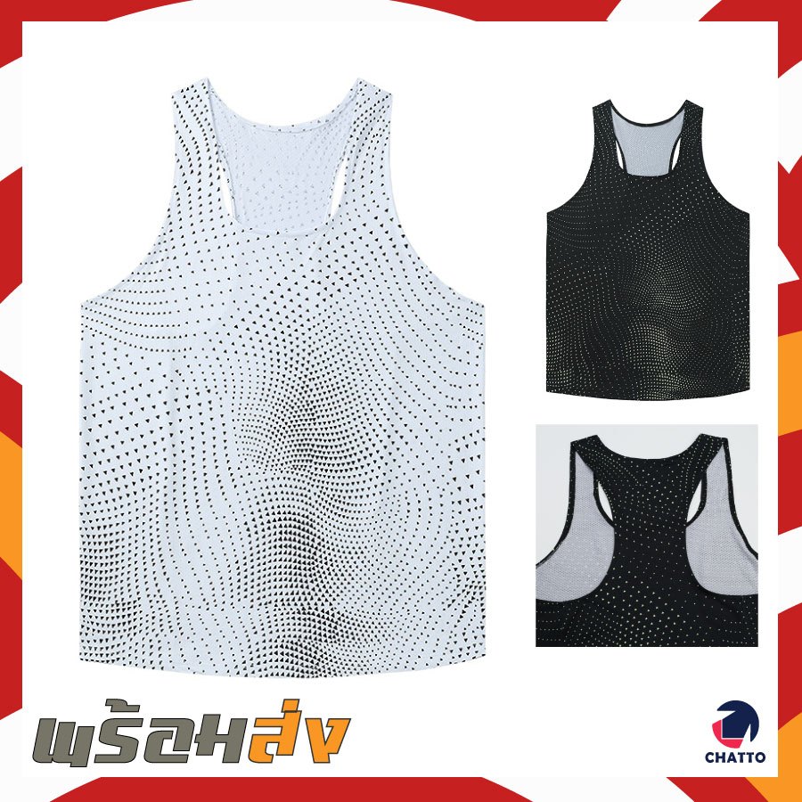 เสื้อกล้ามวิ่งKR5 ทรงelite เนื้อผ้าAirflow น้ำหนักเบา แห้งไว ลายแพทเทิร์นกราฟฟิค มี 2 สีให้เลือก