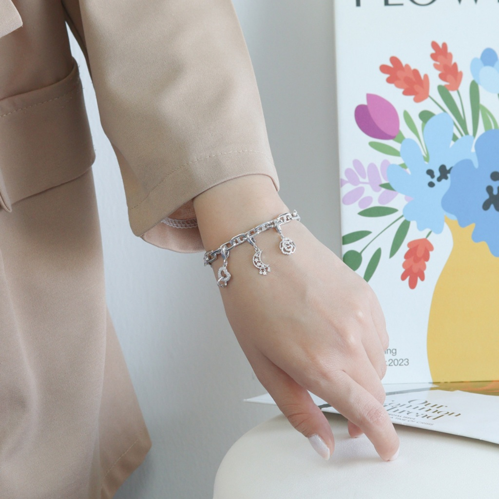 Jewellista تعليقة فضة 925 DoubleLove بزركون — صورة 8