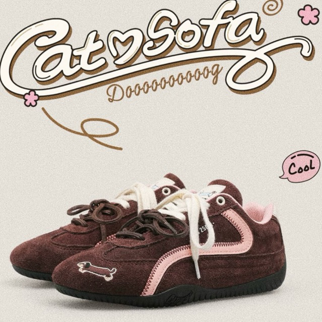 (มีสินค้าพร้อมส่งจากไทย🇹🇭🚛)sofacat | Cat and Sofa/Dachshund [ตัวเลือกพร้อมส่งจากไทยส่งสินค้าทุกวัน💨]แท้100%💘รองเท้าผ้าใบ