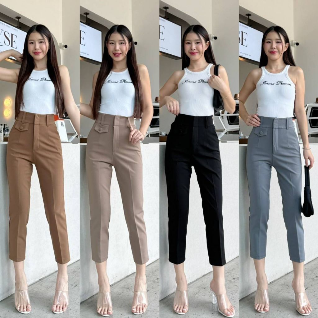 กางเกง8ส่วนผ้าโรเชฟ2ตะรุ่นฝาจิ๋ว