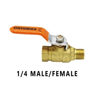 1/4" , 3/8" ,1/2" มินิบอลวาล์วทองเหลือง ผม. ″KAWASHO″