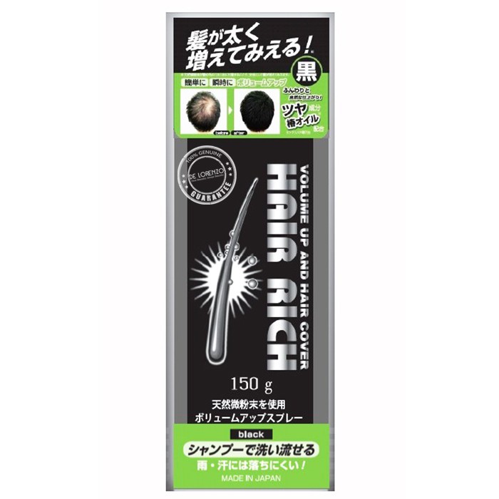 Hair Rich Spray สเปรย์ผมดกดำเพิ่มผมหนา สเปรย์ฉีดผมหนา Volume Up Hiar Spray ( สีดำ )