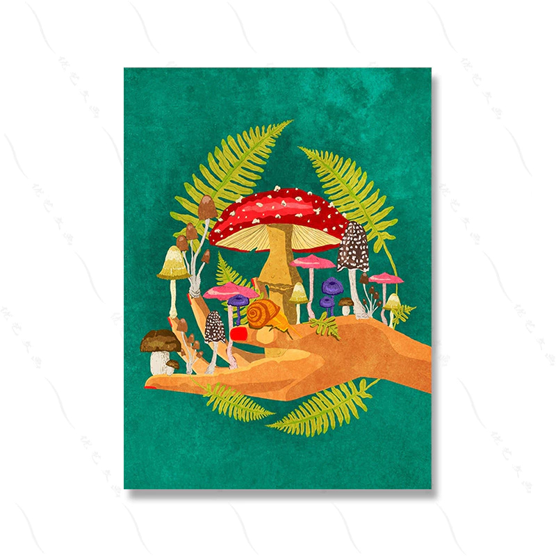 (พร้อมส่งจากไทย ภาพรวมกรอบ)ภาพผู้หญิง บุหรี่ดอกไม้ เปลือยกาย นามธรรม ตกแต่งห้องนั่งเล่น - รูปที่ 5