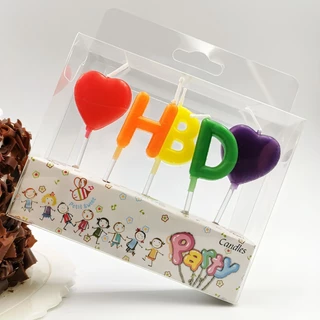 เทียนวันเกิด เทียนHappy Birthday แบบอักษรแยก อักษรติดกัน