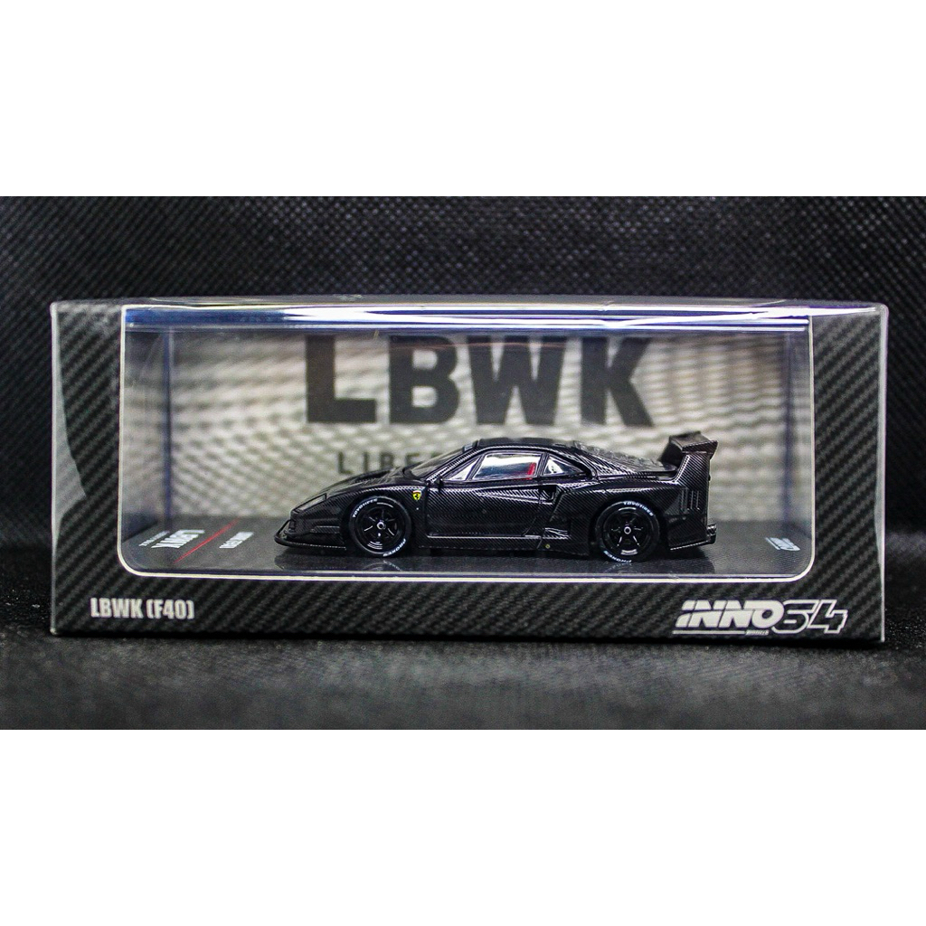 INNO64 1:64 LBWK F40 Carbon Fiber Black