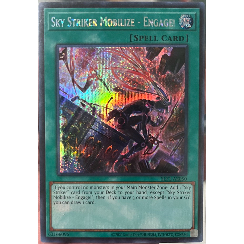 Yugioh Asia-Eng [SLF1-AE050] Sky Striker Mobilize - Engage! - AA (Secret Rare) การ์ดยูกิแท้ถูกลิขสิท