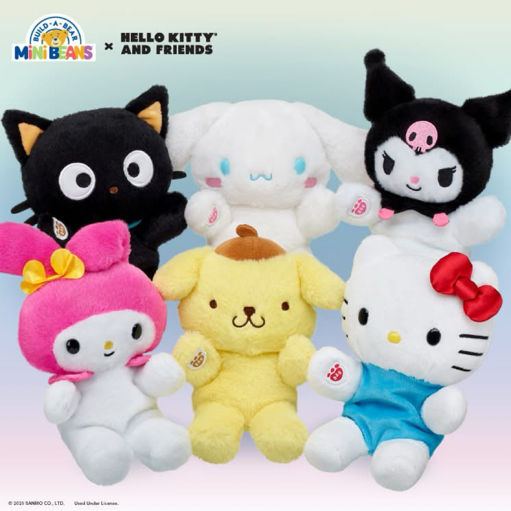 (Pre-Order) ตุ๊กตา Sanrio Mini Beans Collection 2025 บิ้วอะแบร์⭐️Build-A-Bear Workshop⭐️สินค้าของแท้💯นำเข้าUSA.